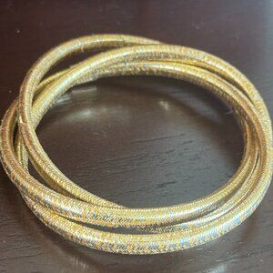 Italian Flex Rolling Bangle with 14kt Yellow Gold 7"